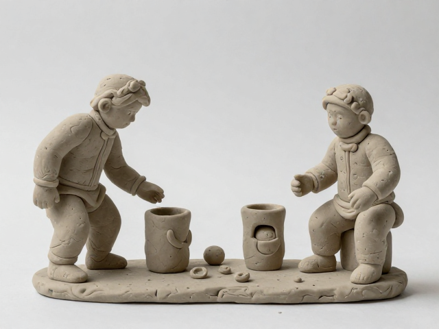 写意捏雕技法，明确体量感与精准控制升温曲线