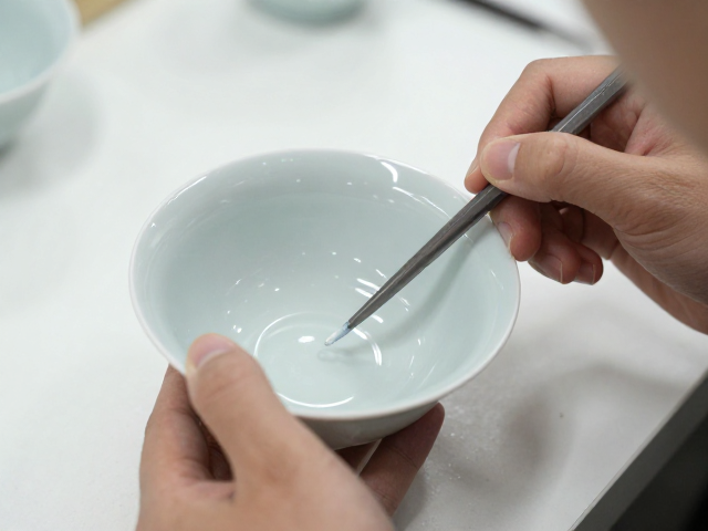 施透明釉前必做，检查色彩发色稳定性，精通工笔绘画技法