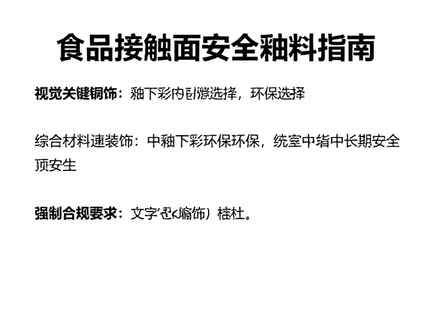 食品接触面安全釉料指南，综合材料装饰中釉下彩的环保选择