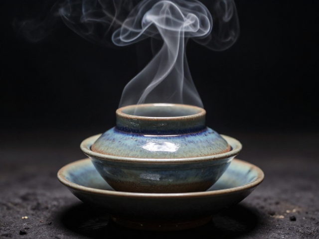 特种烧成乐烧技法,利用烟熏气氛与快速升降温打造独特釉面效果
