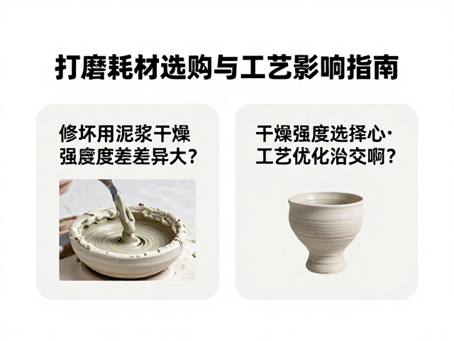 修坯用泥浆干燥强度差异大?打磨耗材选购与工艺优化指南