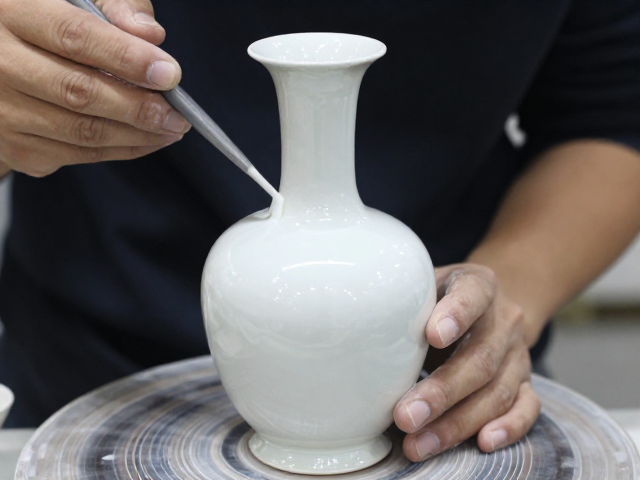 细颈花瓶透明釉制作，釉料配方与烧制技巧全解析