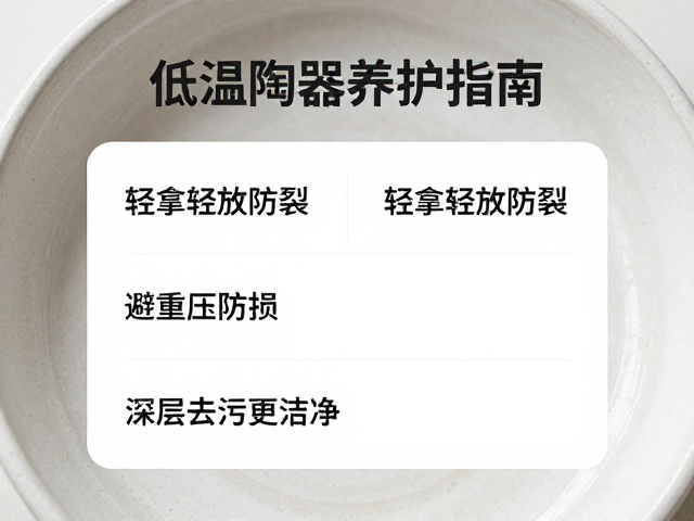 低温陶器养护指南,轻拿轻放防裂,避重压防损,深层去污更洁净
