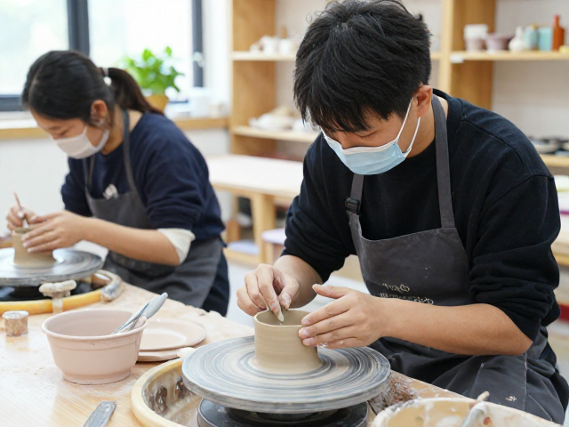 社区陶艺教室招募，施釉与上色导师，开启陶艺研学之旅