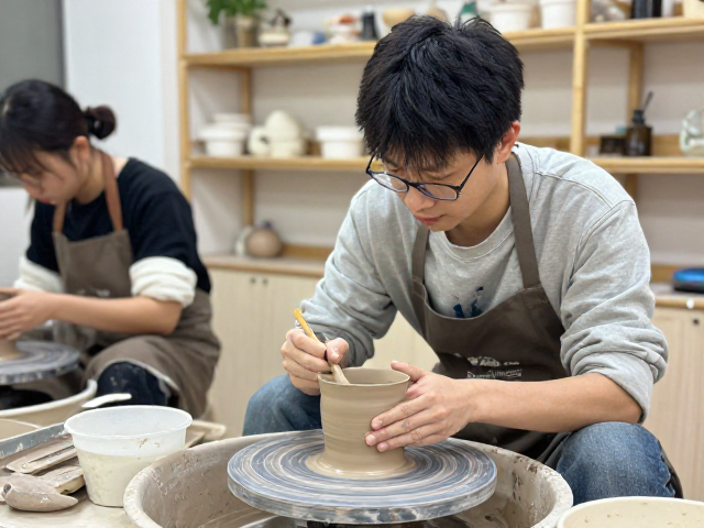 社区陶艺教室招募，施釉与上色导师，开启陶艺研学之旅