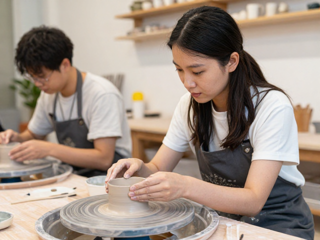 社区陶艺教室招募，施釉与上色导师，开启陶艺研学之旅