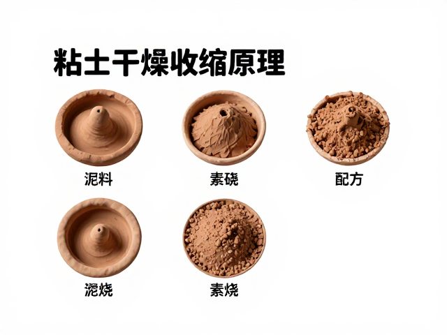 粘土干燥收缩原理,泥料配方基础与素烧温度控制指南
