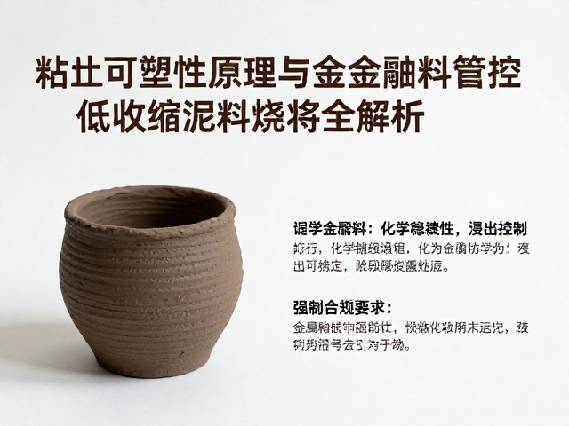 粘土可塑性原理与重金属釉料管控,低收缩泥料烧制全解析