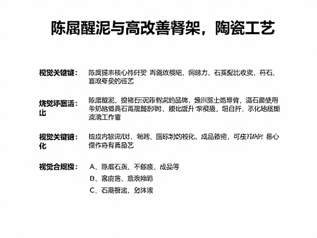 按烧成温度分类，陈腐醒泥与提高石英改善骨架的陶瓷工艺