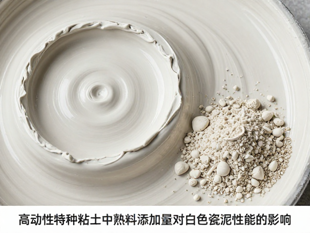 高韧性特种粘土中熟料添加量对白色瓷泥性能的影响