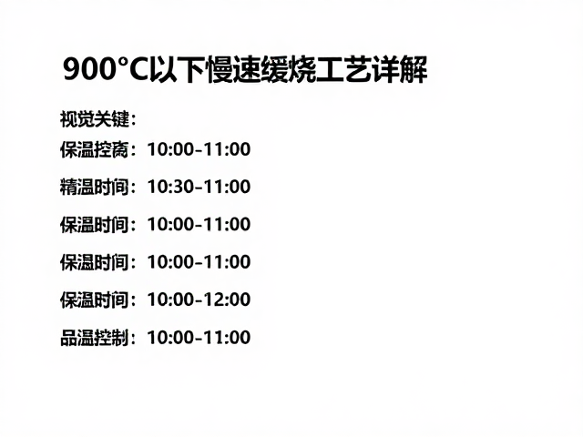 900℃以下慢速缓烧工艺详解,精准控温保温时间提升品质