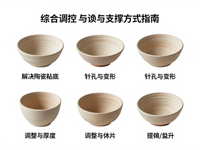 解决陶瓷粘底、针孔与变形，调整坯体厚度与支撑方式全指南