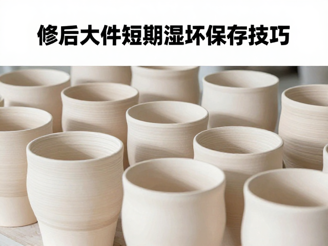 修后坯体短期湿坯保存技巧，大件分区摆放防裂指南