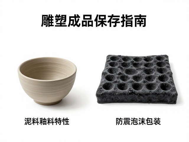 雕塑摆件成品保存指南，泥料釉料特性与防震泡沫包装技巧