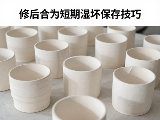 修后坯体短期湿坯保存技巧，大件分区摆放防裂指南