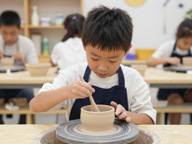 六一儿童节亲子活动中心，儿童趣味陶艺制作，乐享创意时光