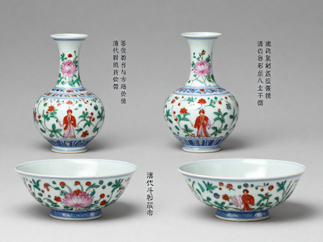 清代斗彩层次丰富,彩绘工艺解析,古瓷鉴赏与市场价值