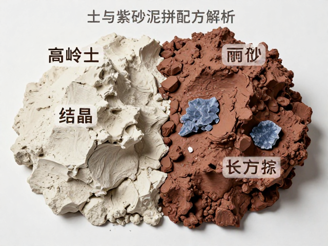 高岭土与紫砂泥拼配配方解析,釉烧工艺下的结晶与发色关键