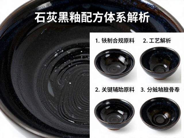 石英黑釉釉料配方，关键粘合辅助原料选择与工艺解析