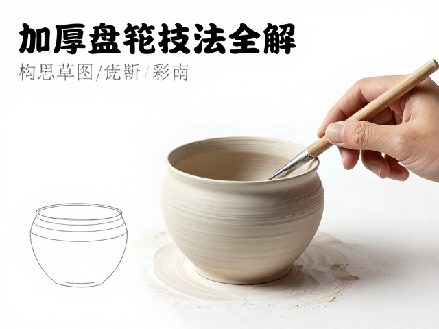 加厚盘筑技法全解，从构思草图到泥浆彩绘的陶艺进阶指南