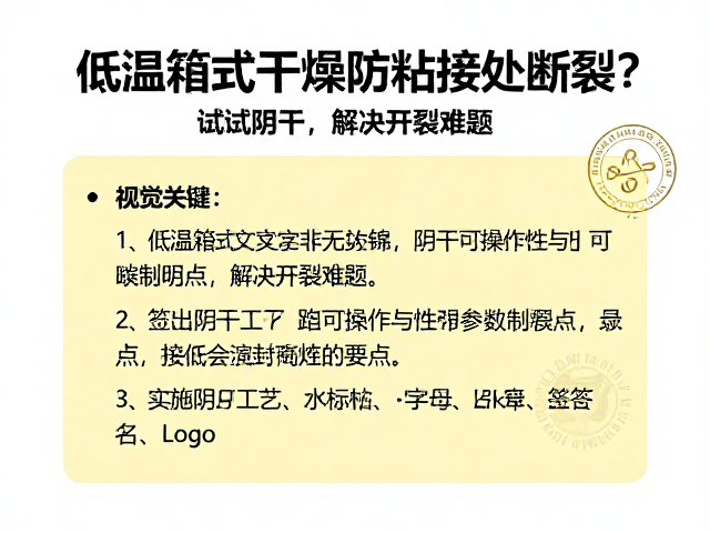 低温箱式干燥防粘接处断裂?试试阴干,解决开裂难题