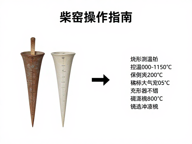 柴窑操作指南，锥形测温锥控温1000-1150℃烧陶技巧