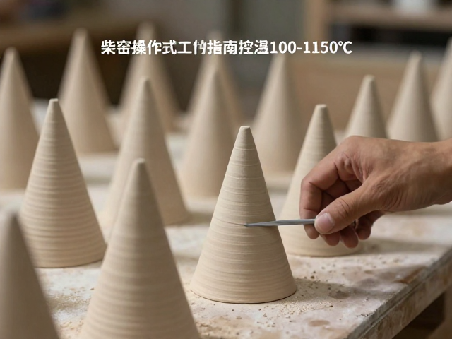 柴窑操作指南，锥形测温锥控温1000-1150℃烧陶技巧