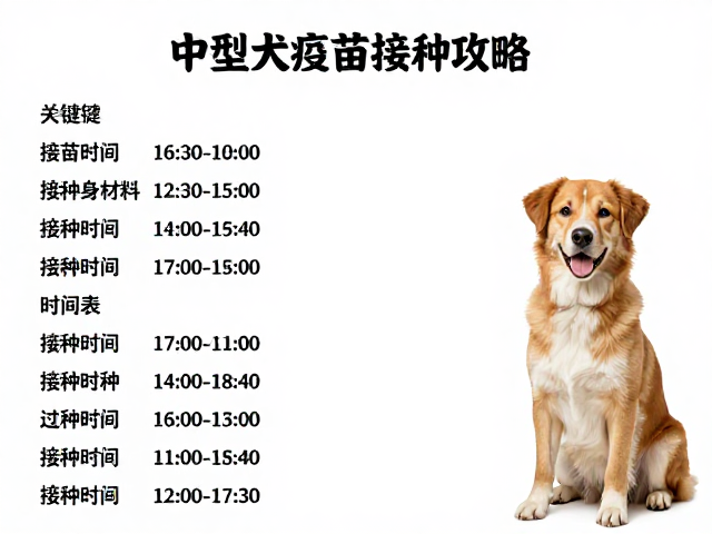 标准疫苗接种时间表与关键节点