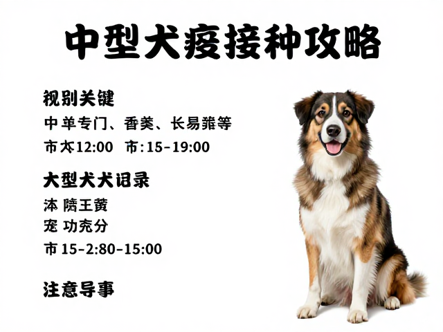 中型犬疫苗接种攻略,与大型犬的区别、时间表及注意事项