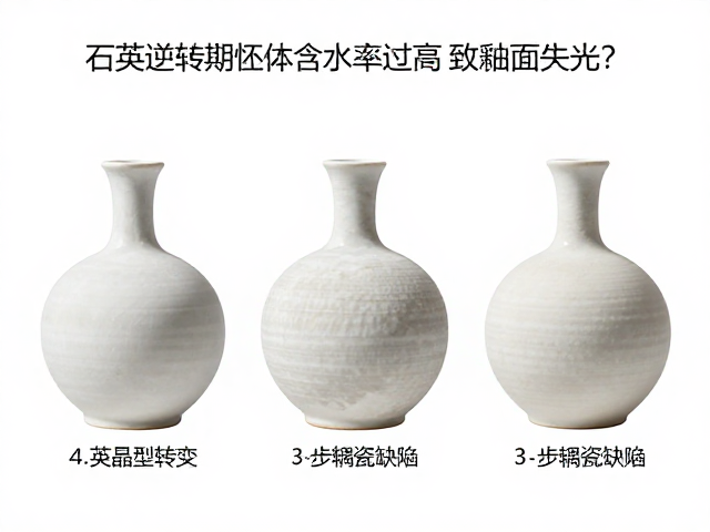 石英逆转期坯体含水率过高致釉面失光？3步解决陶瓷缺陷