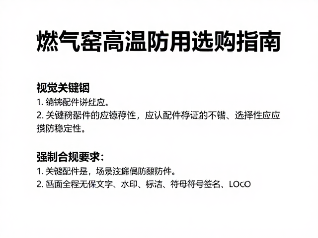 燃气窑高温防护用具选购指南，确认配件供应与安全防护细节