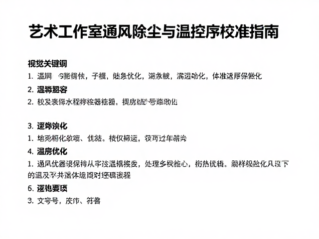 艺术家工作室通风除尘与温控程序校准指南