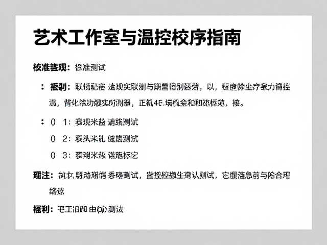 艺术家工作室通风除尘与温控程序校准指南