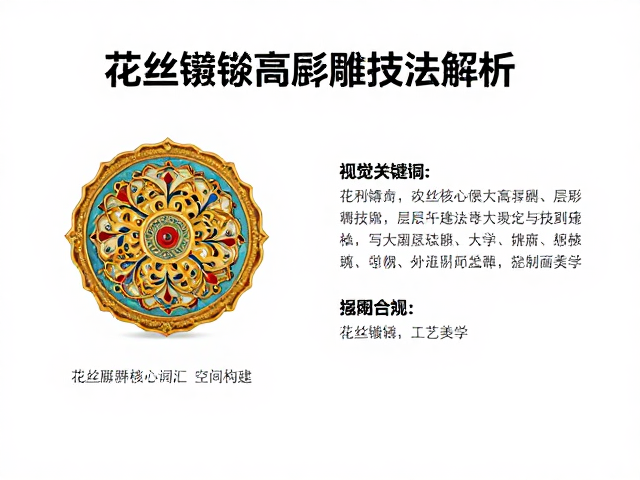 花丝镶嵌高浮雕技法的层叠逻辑与空间构建