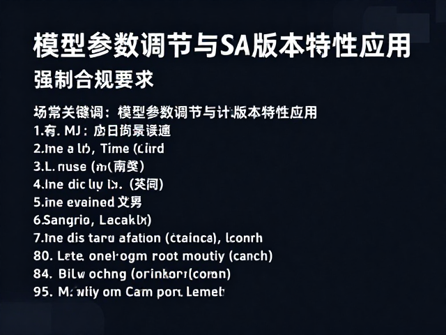 模型参数调节与版本特性应用