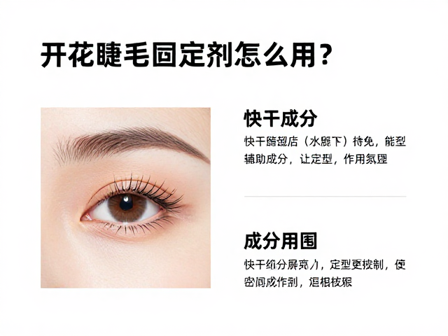开花睫毛根部固定剂怎么用?快干辅助成分让定型更持久