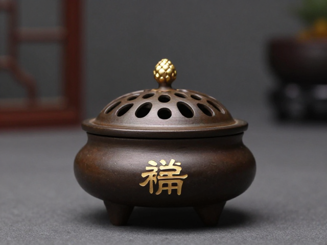 禅意印花香炉，手工捏制古法韵味，打造静心雅物