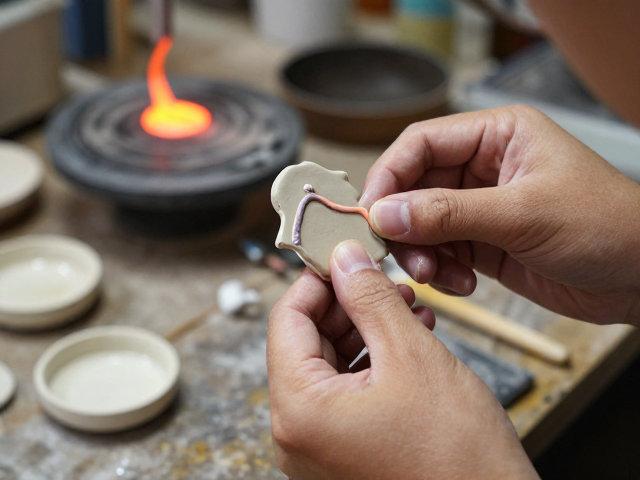 陶艺胸针制作,釉烧技巧与釉料选择全解析