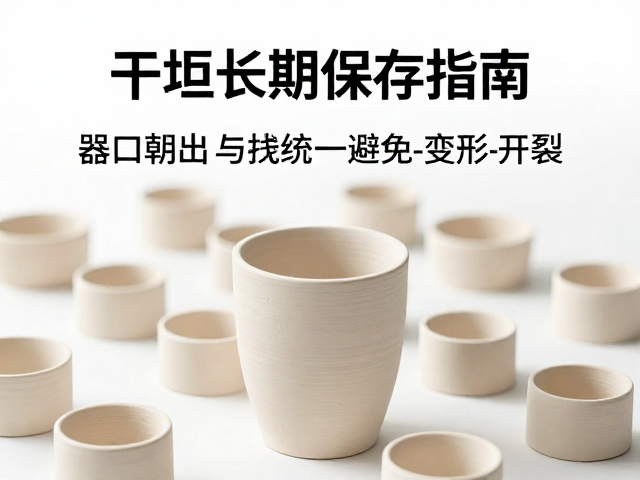 干坯长期保存指南，器口朝上与烧前统一检查，避免变形开裂