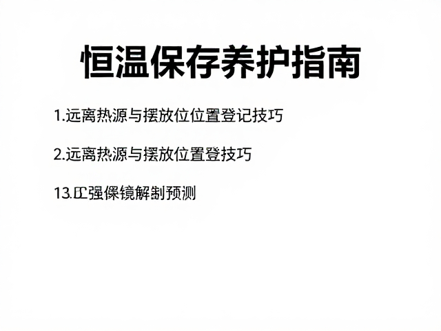 恒温保存养护指南，远离热源与摆放位置登记技巧
