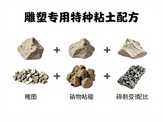 雕塑专用特种粘土配方，解决日用陶瓷开裂变形难题
