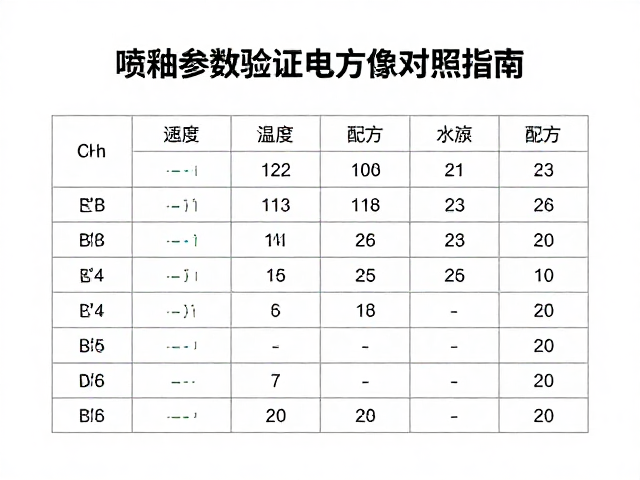 喷釉参数验证,熔融温度范围与配方编号对照指南