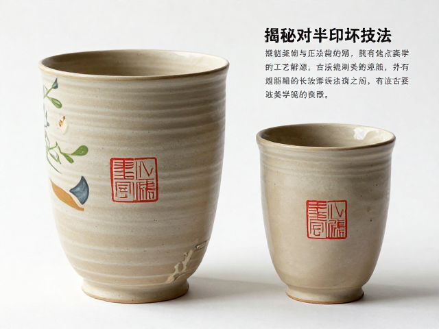 揭秘对半印坯技法，素烧与化妆土装饰的古法美学与工艺解析