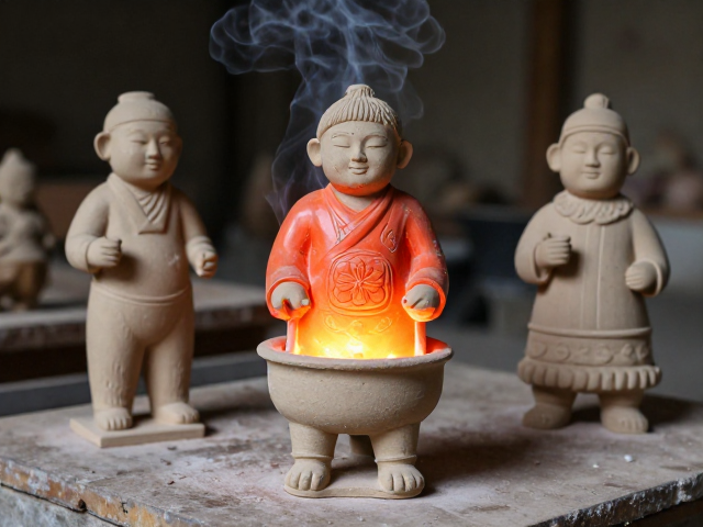 柴窑添柴控温技巧，石湾陶塑高温烧成实战指南