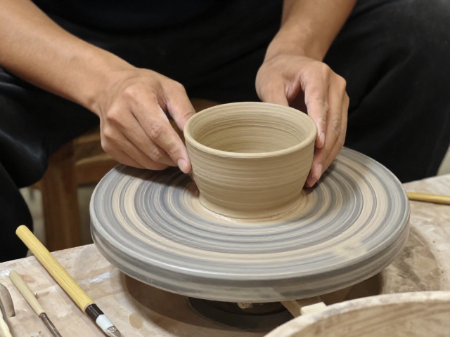 非遗制陶工具，辘轳车与竹签刻刀的传统工艺揭秘