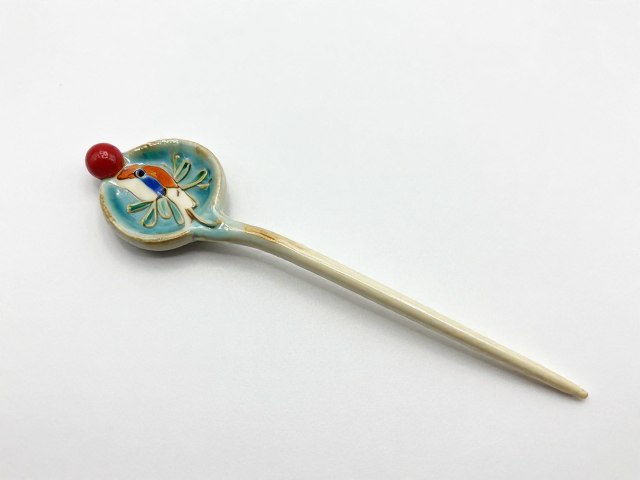 文艺复古彩绘釉陶艺发簪，手作古风饰品推荐