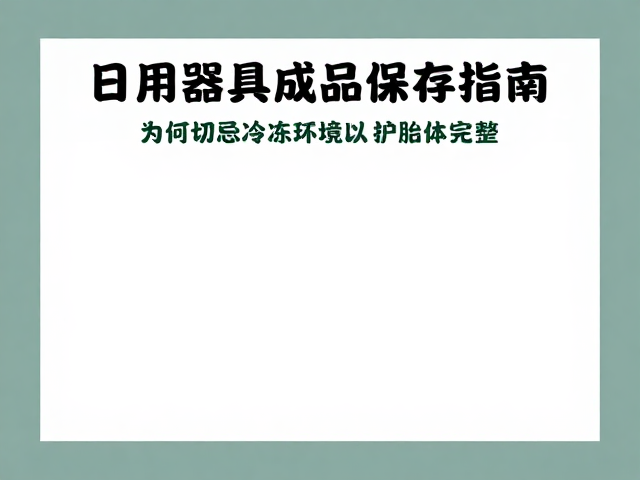 日用器皿成品保存指南，为何切忌冷冻环境以护胎体完整