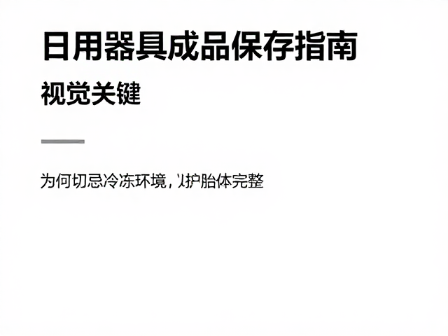 日用器皿成品保存指南，为何切忌冷冻环境以护胎体完整