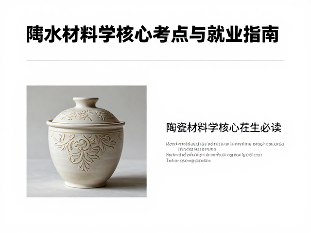 建水陶艺专业在校生必读，陶瓷材料学核心考点与就业指南