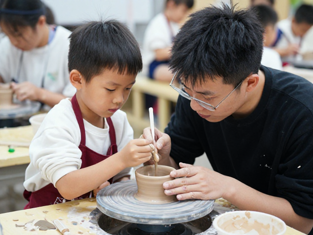 亲子陶艺一日深度研学,彩绘上釉课体验指南